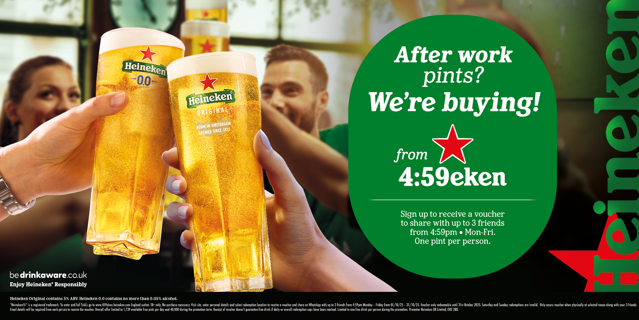 After work pints? We're buying! from 4 59eken